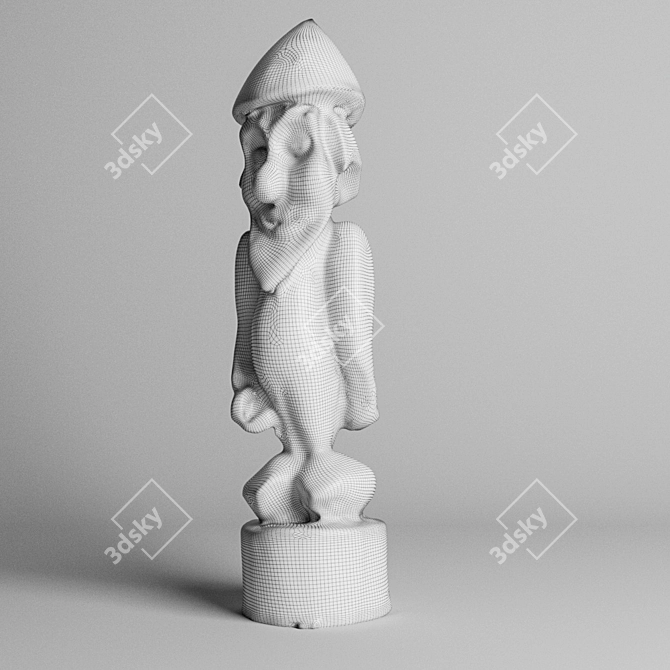 Enchanting Garden Gnome: Delightful Outdoor Decor 3D model image 3