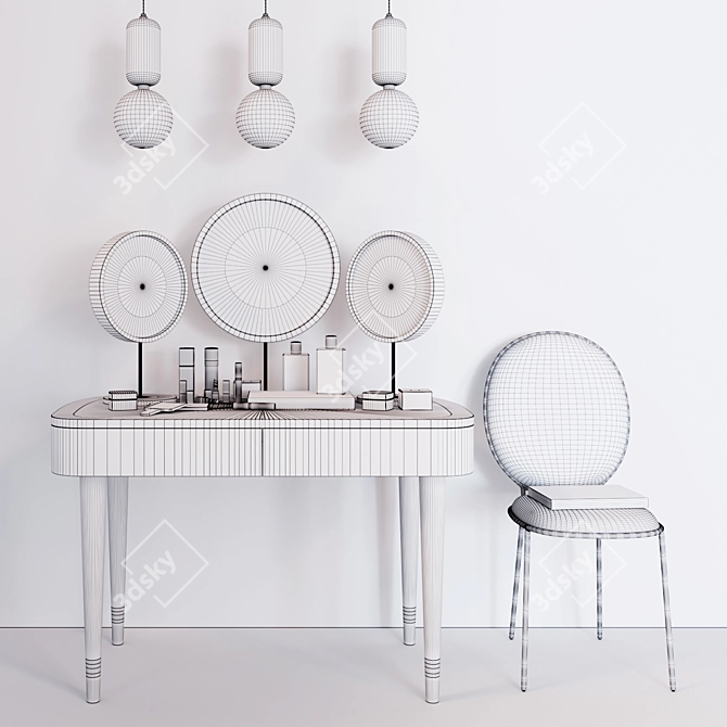 Parisian Elegance Decor Set 3D model image 3