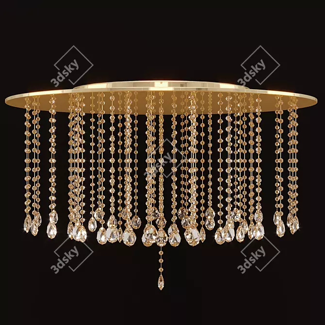 Elegant Crystal Chandelier 3D model image 1