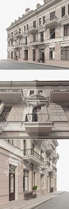 Classicism 1903: Ivan Meshkov's Svetlanskaya Street Facade 3D model image 2