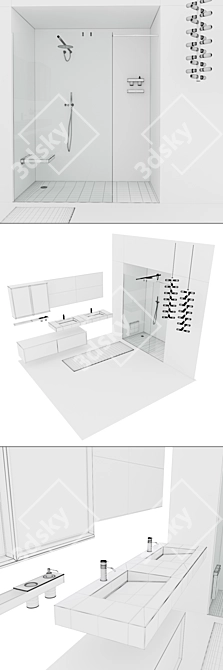 Luxury Bathroom Furniture Set: Planeta by Antonio Lupi 3D model image 3