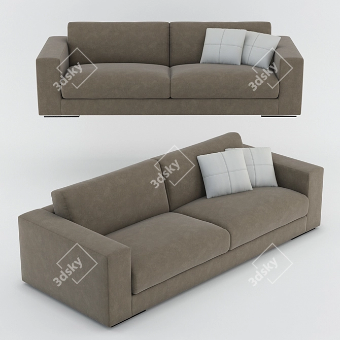 Sleek and Stylish Sofa 3D model image 1