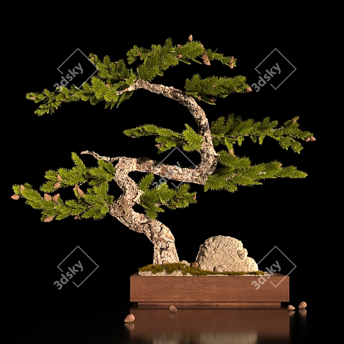 Title: Bonsai Decor: Small Spaces, Big Style 3D model image 1