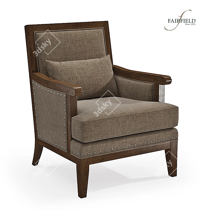 Elegant Wood Lounge Chair 3D model image 1