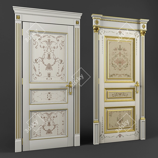 Deluxe Eledia Classical Door Suite 3D model image 1