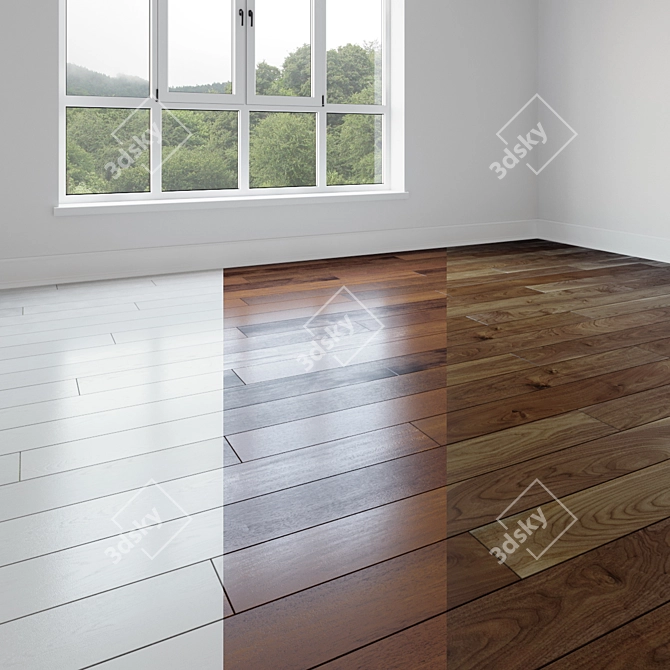 Versatile Wood Flooring Collection 3D model image 2