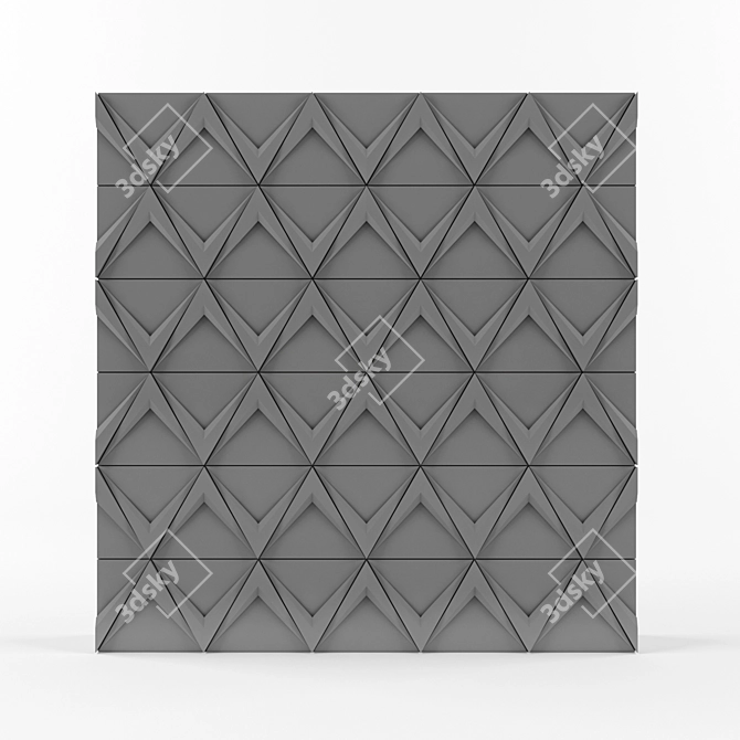 3D Wall Panel - Modern Home Decor 3D model image 1