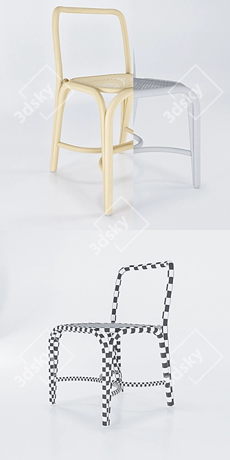 Elegant Fontal Chair by Expormim 3D model image 2