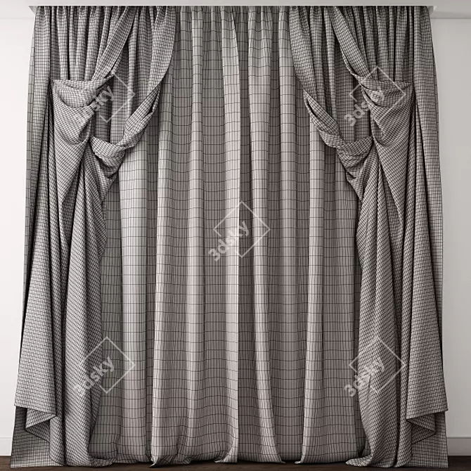 Curtain Masterpiece: Intricate Design 3D model image 3