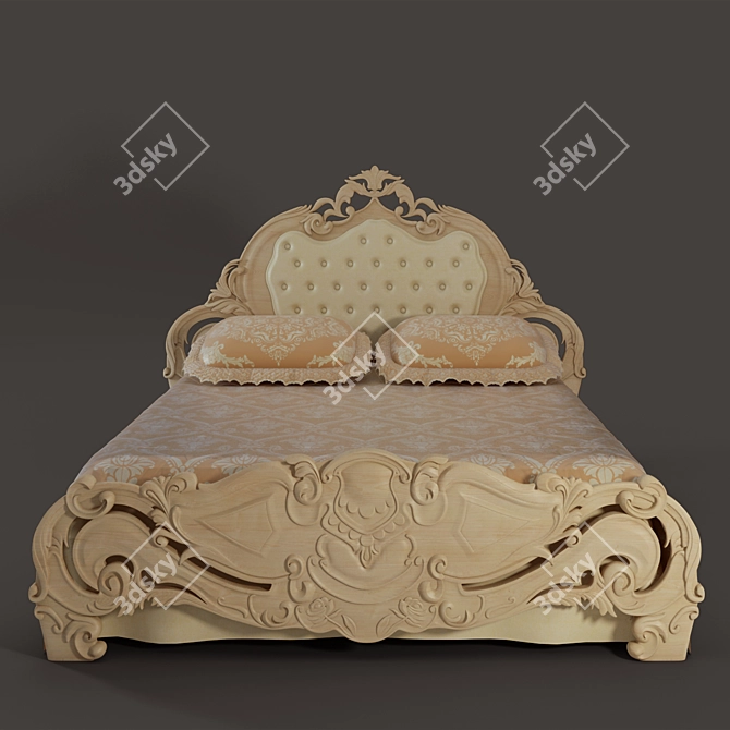 Olympia Silik Bed 3D model image 1