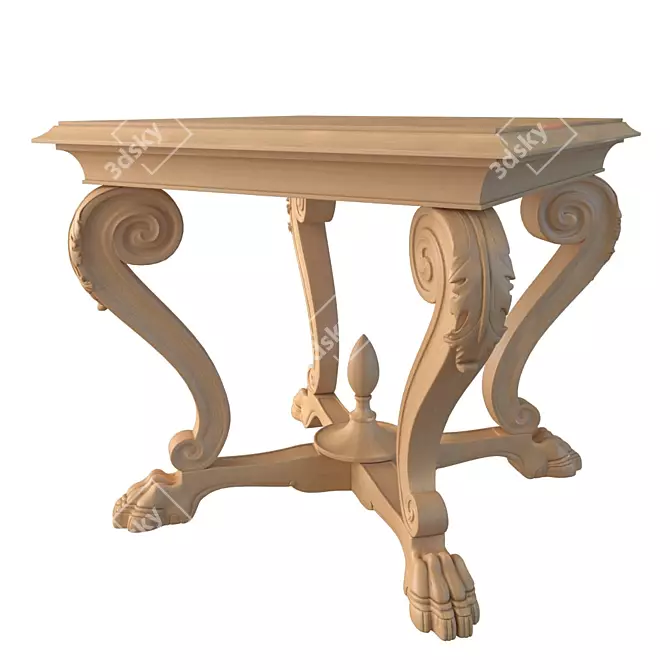 Italian Style Small Table: Leone 3D model image 1