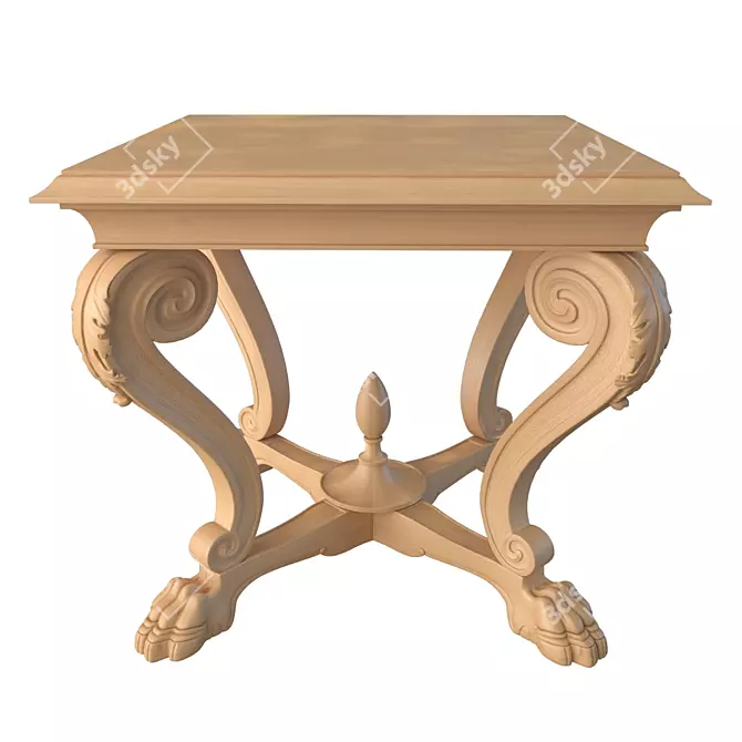 Italian Style Small Table: Leone 3D model image 2