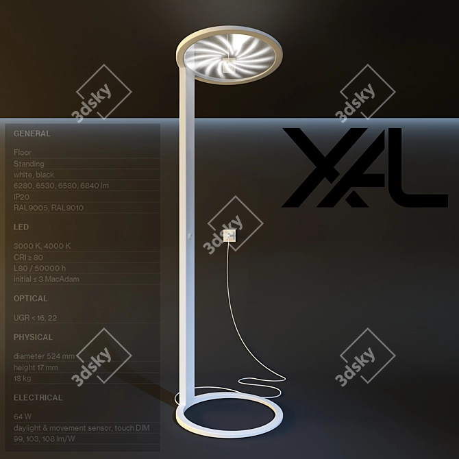 XAL HELIOS Free Standing Floor Lamp 3D model image 1