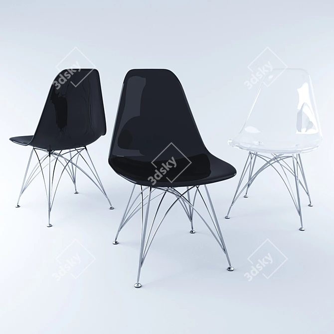 Elegant Stylus Dining Chair 3D model image 1