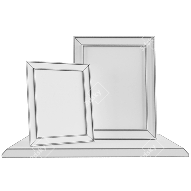 Elegant Metal Frame | Russian-English Translator Needed 3D model image 3