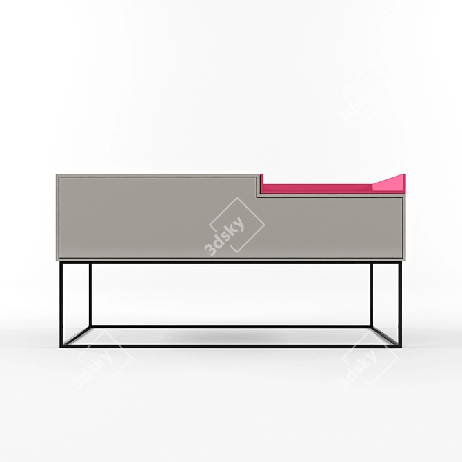 Sleek 2-Drawer Sideboard 3D model image 1