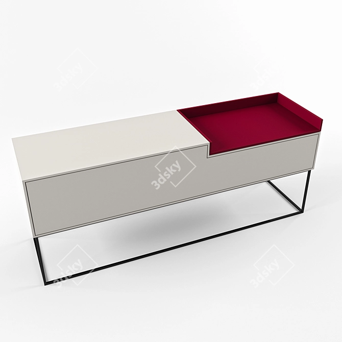 Sleek Minimalist Sideboard 3D model image 3