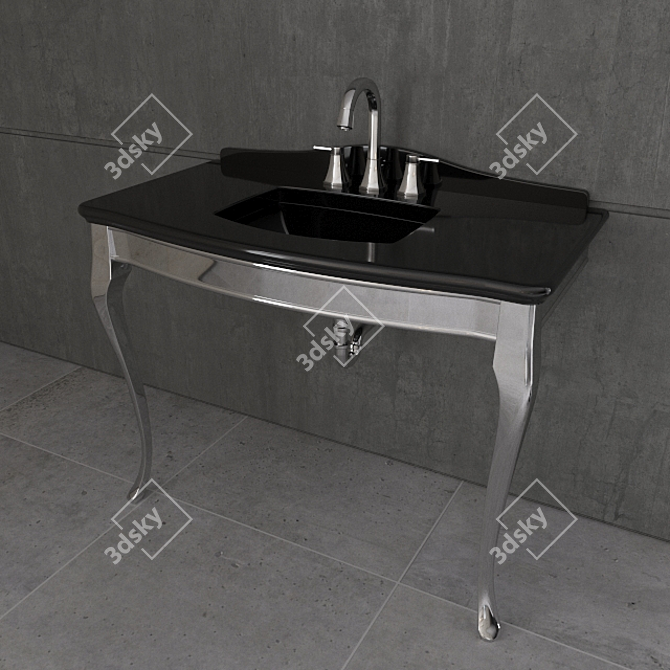 Elegant Jacqueline Ceramic Console 3D model image 1