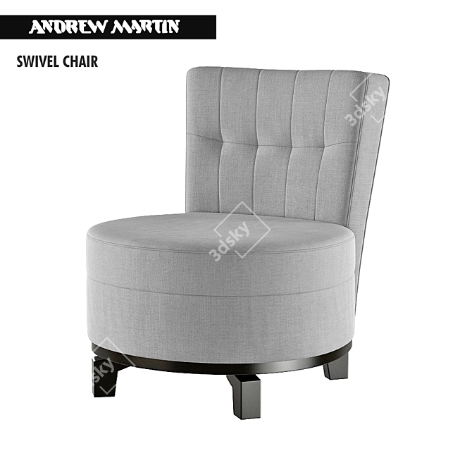 Andrew Martin Swivel Chair: Stylish, Comfortable, and Versatile 3D model image 1