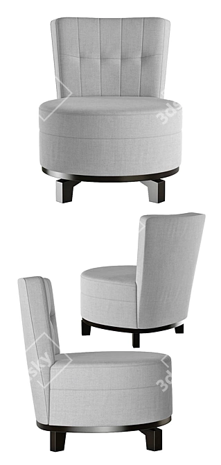 Andrew Martin Swivel Chair: Stylish, Comfortable, and Versatile 3D model image 2
