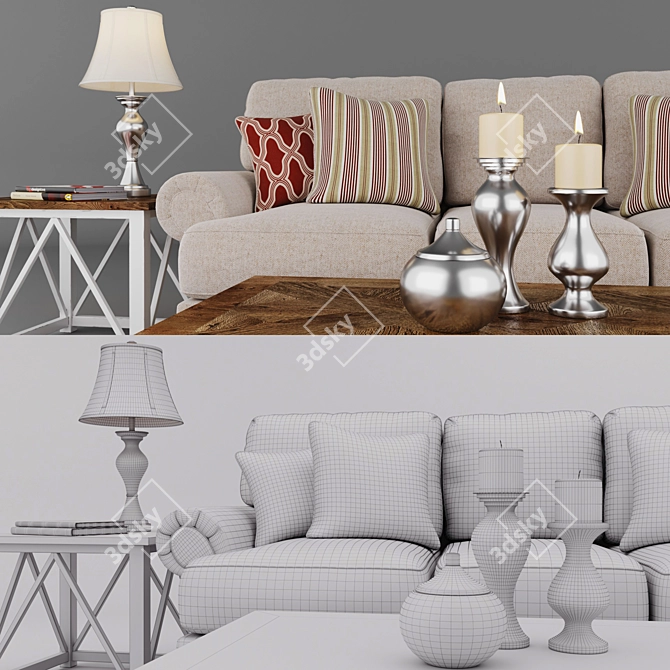 Sansimeon Stone Living Room Set by Ashley - Complete and Stylish 3D model image 3