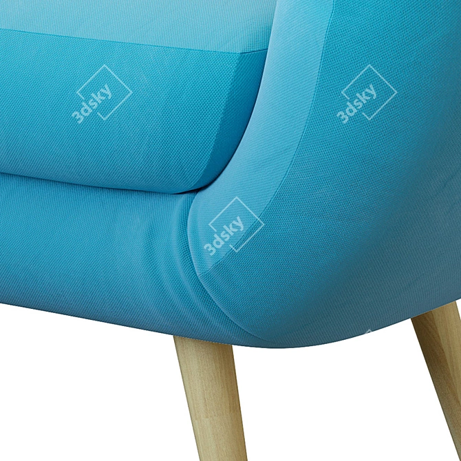 Wintech Indigo: Versatile Fabric Seating 3D model image 2