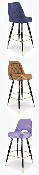 Vintage Bar Stools Set - Richardson Seating  3D model image 2