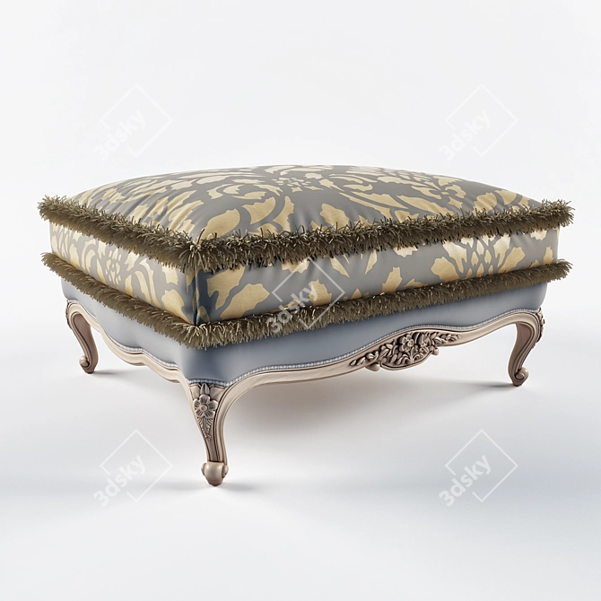 Luxury Bruno Zampa Aurea Pouf 3D model image 1