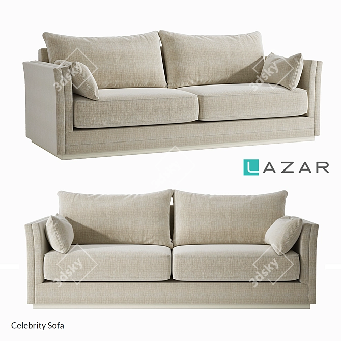 Modern Luxury Lazar Celebrity Sofa 3D model image 1