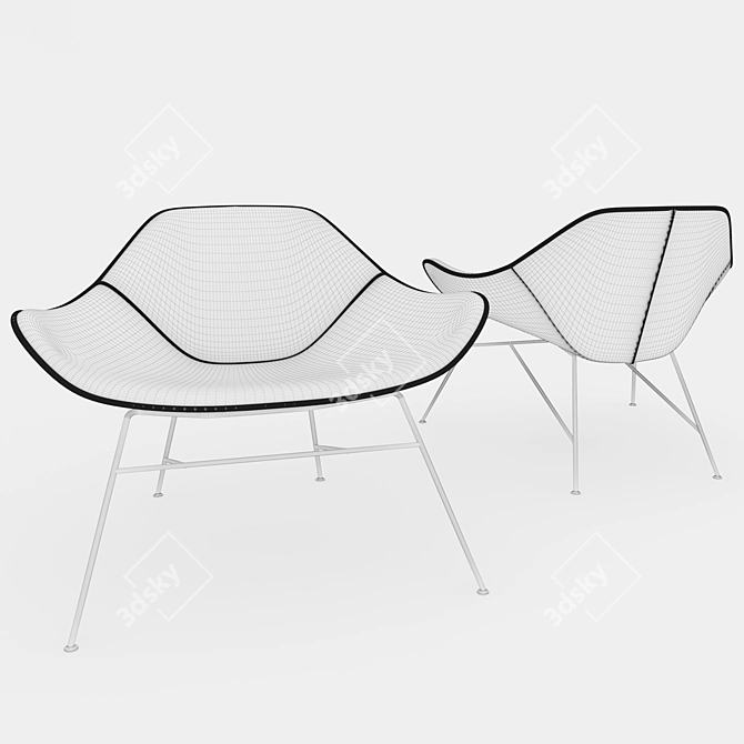 Sleek Office Lounge Chair: Pablo 3D model image 2