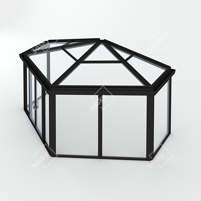 Schuco CMC 50 Winter Garden: Hipped Roof, Adjacent Segment 3D model image 2