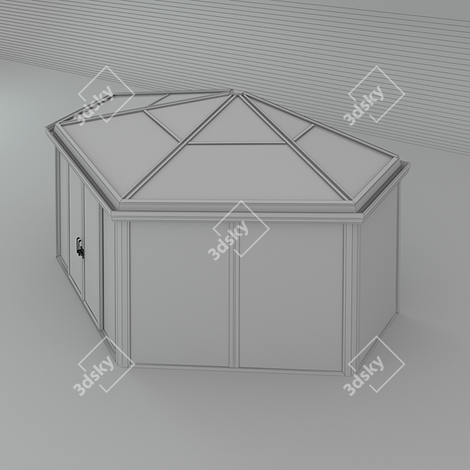 Schuco CMC 50 Winter Garden: Hipped Roof, Adjacent Segment 3D model image 3