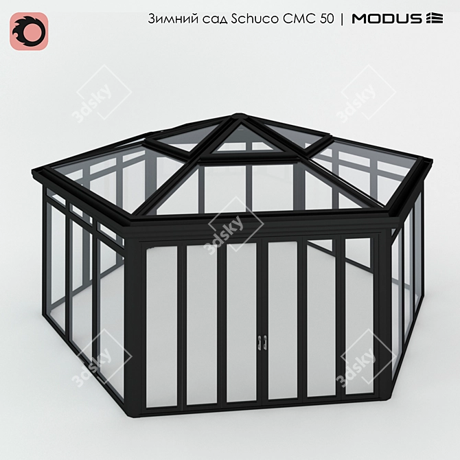 Wintergarden 16: CMC 50 MODUS. Detached, Six-Skylight Roof Tent 3D model image 1