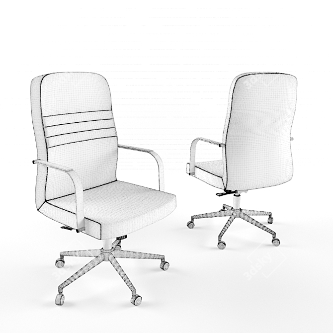 ErgoMax Mesh Office Chair 3D model image 2