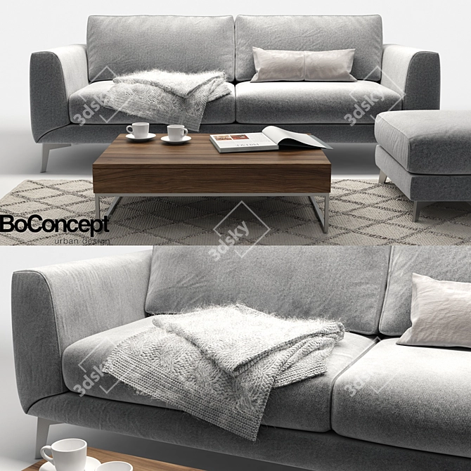 BoConcept Fargo Sofa: Modern Elegance for Your Living Space 3D model image 1