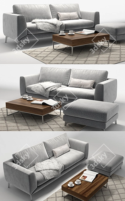 BoConcept Fargo Sofa: Modern Elegance for Your Living Space 3D model image 2