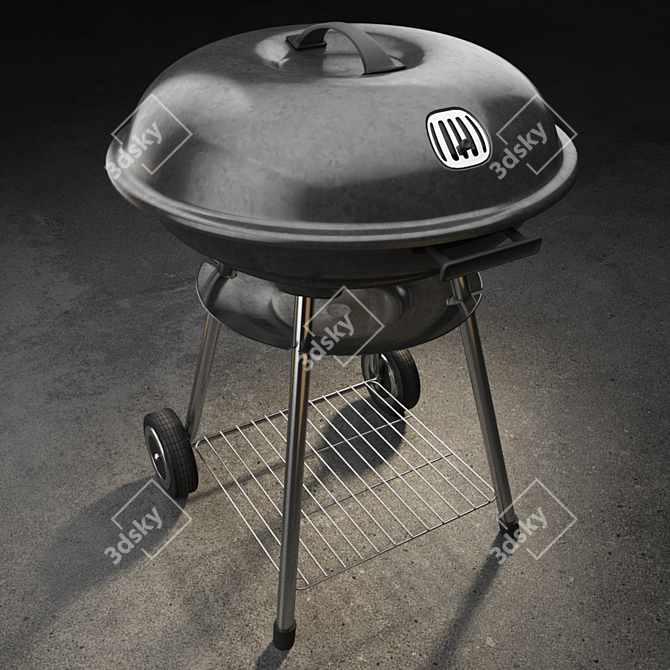 Portable Grill: Perfect for Outdoor Relaxation 3D model image 1