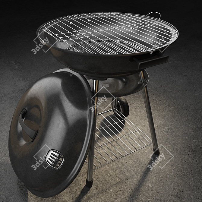 Portable Grill: Perfect for Outdoor Relaxation 3D model image 2