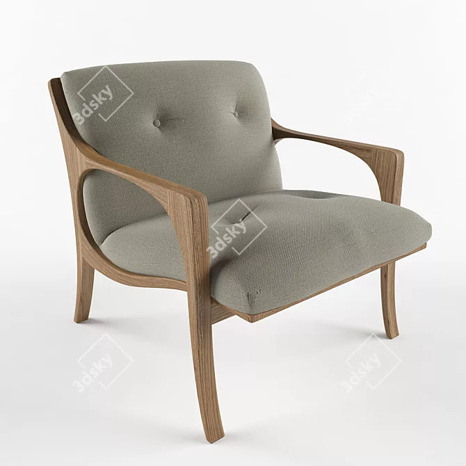 Elegant Bridge Armchair by Philipp Selva 3D model image 1