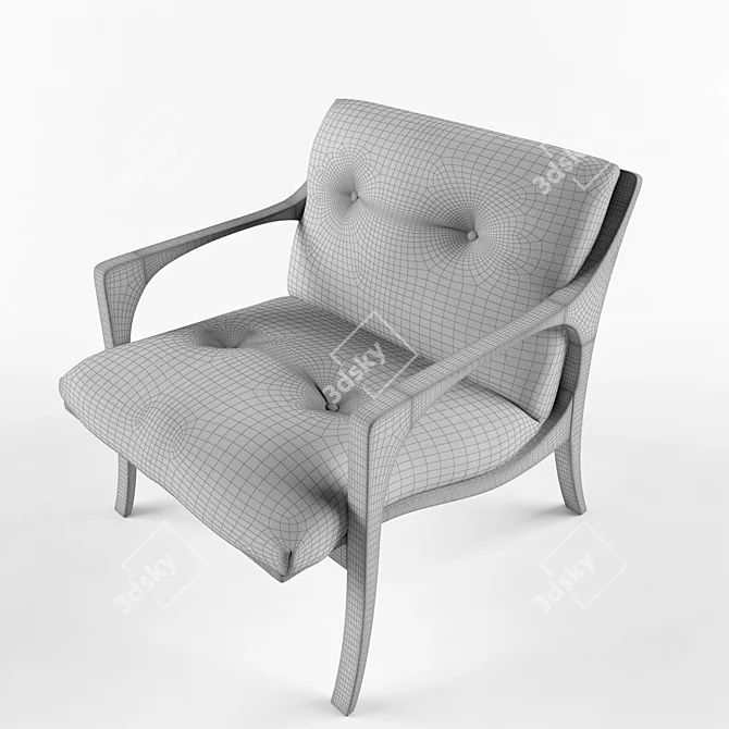 Elegant Bridge Armchair by Philipp Selva 3D model image 3