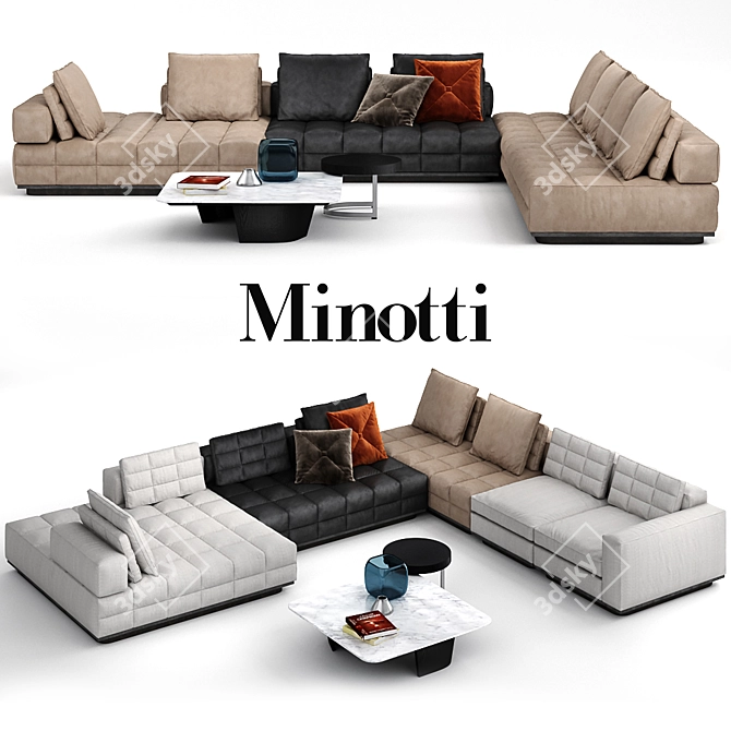 Modular Lawrence Sofa: Versatile Elegance 3D model image 1