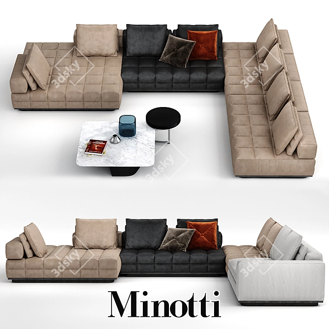 Modular Lawrence Sofa: Versatile Elegance 3D model image 2