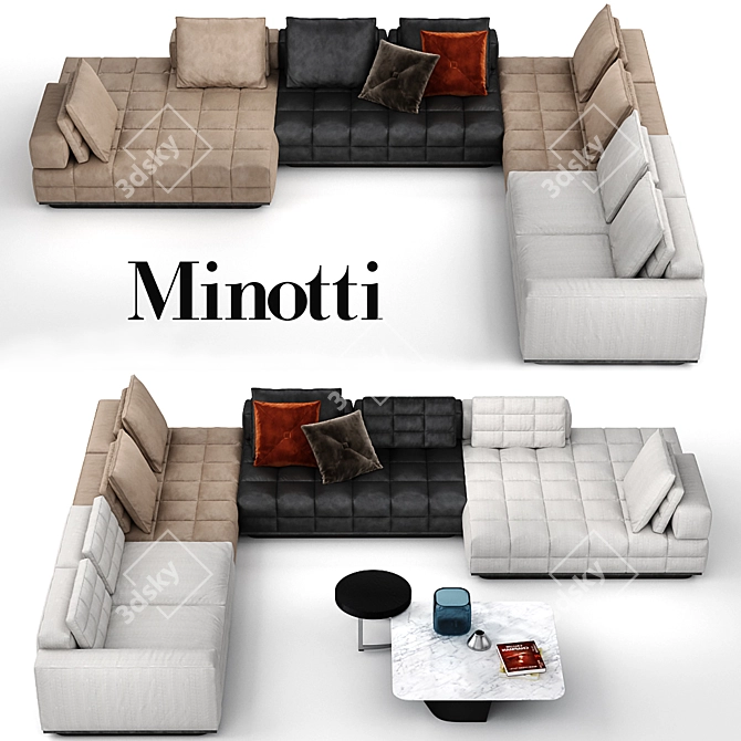 Modular Lawrence Sofa: Versatile Elegance 3D model image 3