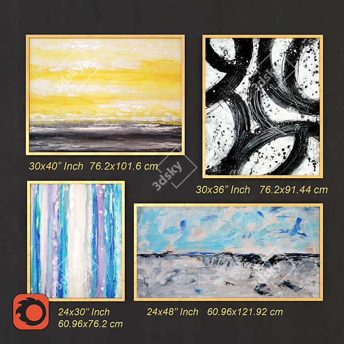 004 Collection Paintings: 21-30 3D model image 2