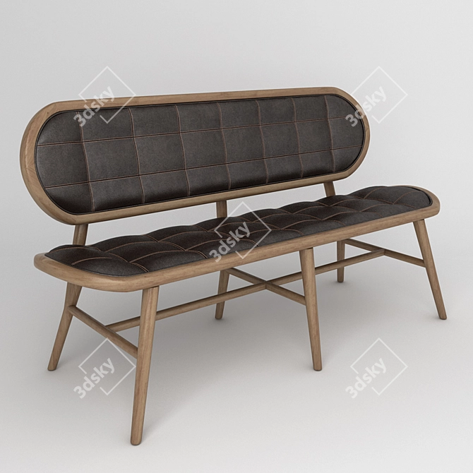 Elegant Bernardes Cushion Bench 3D model image 1