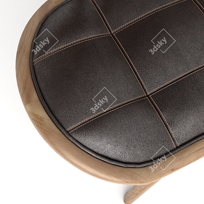Elegant Bernardes Cushion Bench 3D model image 2