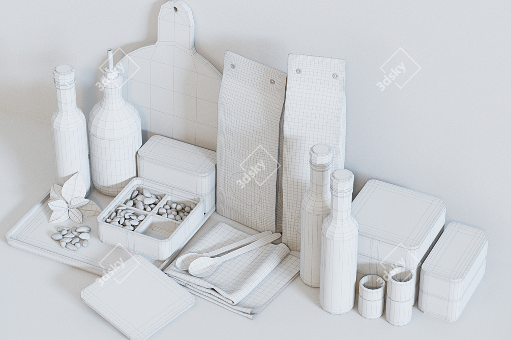 Modern Kitchen Set 3D: Max 2013/2016 Files, Textures 3D model image 3