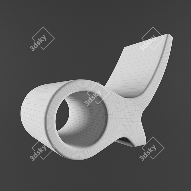 Modern Fish Chair: Lightweight & Stylish 3D model image 2