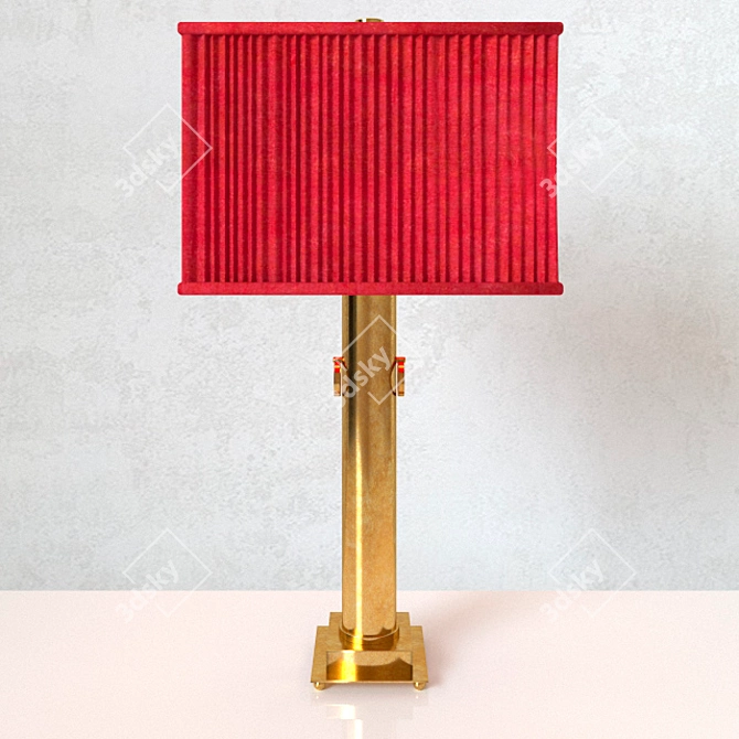 Vintage Robert Abbey Table Lamp 3D model image 1