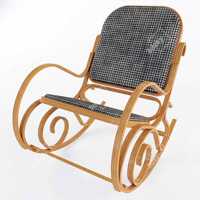 ComfortRock Rocking Chair 3D model image 1